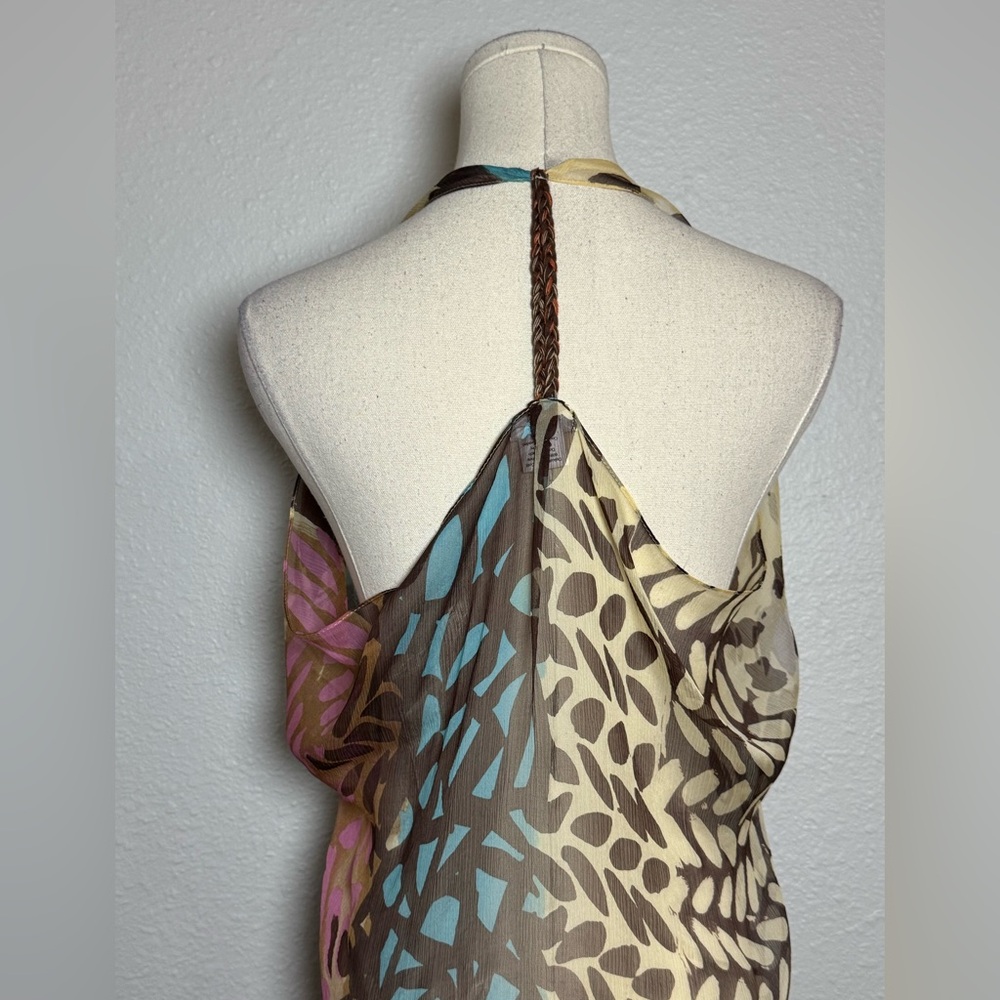 Subtle Luxury Mix Print Silk Scarf Vest One Size - Picture 7 of 12